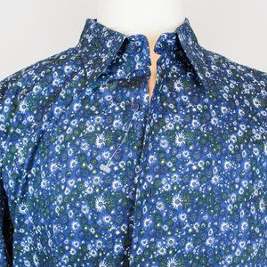 Saks Fifth Ave. Long-Sleeve Floral Print Button Down Shirt L NWT